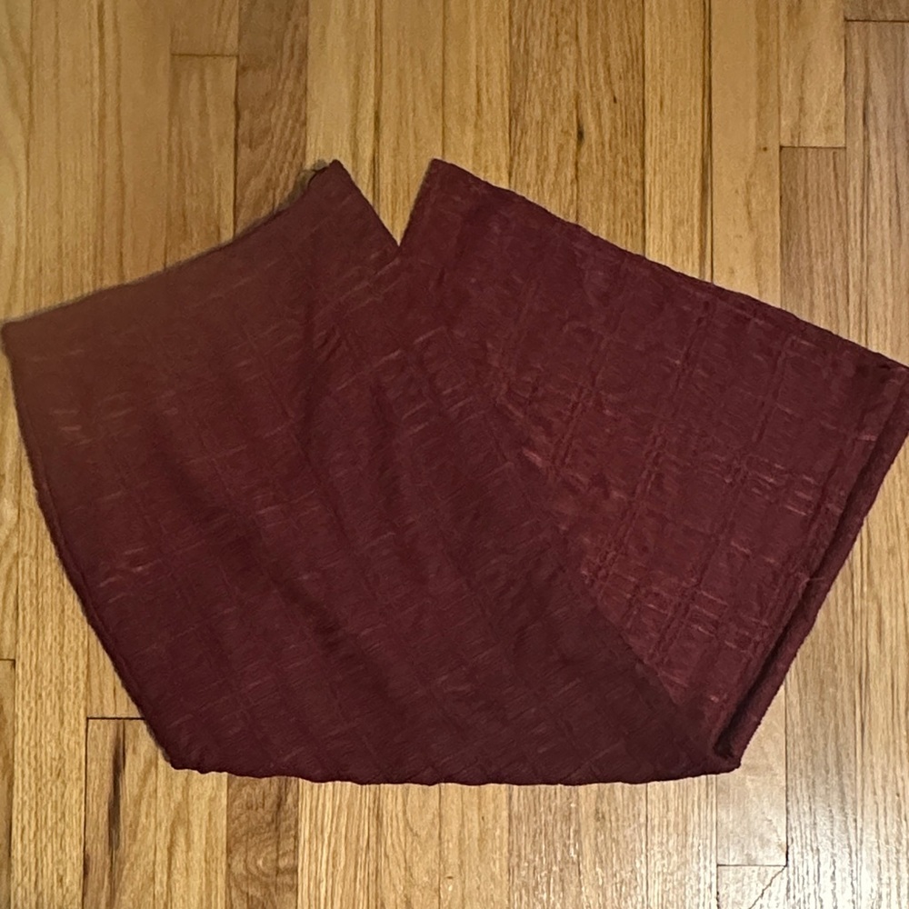 Topshop Deep Red Midi Skirt